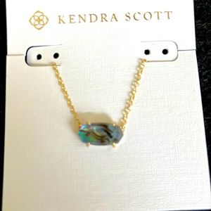 NWOT Kendra Scott Elisa Gold Abalone Shell pendant necklace